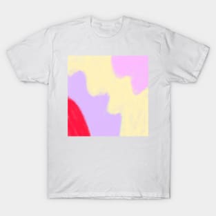 Pink yellow red watercolor handpainted art T-Shirt